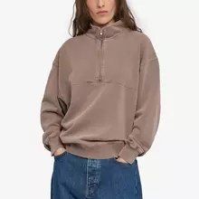 Colorful Standard Organic Quarter Zip Unisex Faded Khaki von Colorful Standard