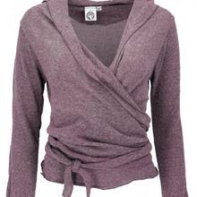 Wickelshirt, Baumwollstrick Pullover, Wickeljacke - altrosa von Guru