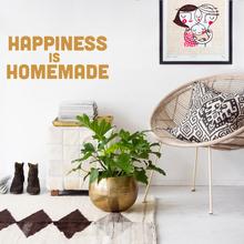 HAPPINESS IS HOMEMADE Wandsticker Spruch Typo  von Urban ART Berlin