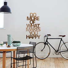 Motivierender Wandtattoo Schriftzug DO MORE OF WHAT MAKES YOU HAPPY Wandtattoo Spruch  von Urban ART Berlin