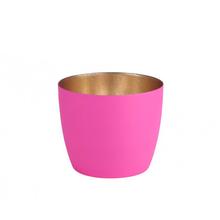 Windlicht Pink Nudegold, M, Madras von Gift Company