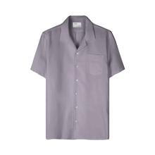 Colorful Standard Linen SS Shirt Purple Haze Leinen Kurzarm Hemd Herren graulila von Colorful Standard
