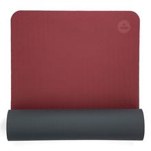 TPE Yogamatte LOTUS PRO dunkelrot/anthrazit (6mm, 183 x 60 cm) von Bodhi