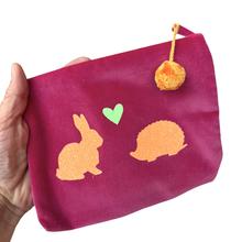 Frau Heidelberg Kosmetiktasche M pink NEON orange Hase & Igel von Frau Heidelberg