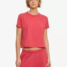 Colorful Standard Organic Boxy Crop T-Shirt Faded Red Damen T-Shirt rot von Colorful Standard