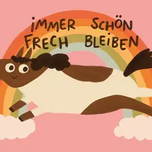 Postkarte Frech Bleiben von Slinga Illustration von Slinga Illustration