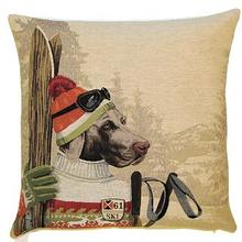 Kissen Ski Freunde Weimaraner 45x45 cm von TEAM TIROL