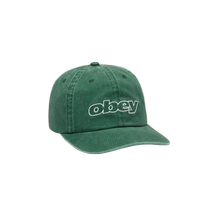 Obey Pigment Outline Delta 6 Panel SB Cap Pine Green Unisex Mütze grün von OBEY