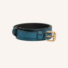 By-Bar Lovi Metallic Belt Oil Green Damen Gürtel Leder grün von by-bar