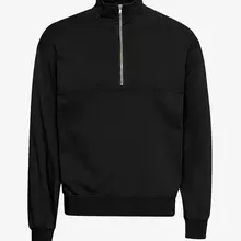 Colorful Standard Organic Quarter Zip Deep Black unisex schwarz von Colorful Standard