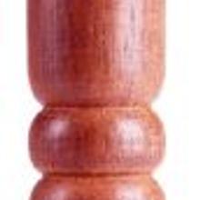 Klangstab mit Leder, braun, ca. 19 cm