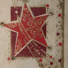 Grußkarte – Glücksstern rot von Bhaktapur/UNICEF