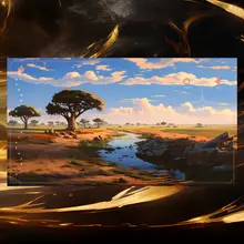 TINTENFÄNGER Kunststoff Playmat Königliche Steppe - Unspielbar von Unspielbar