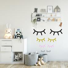 Wimpern Wandsticker SLEEPY EYES in 4 Größen, Müde Augen Wandtattoo Kinderzimmer Wanddekoration von Urban ART Berlin