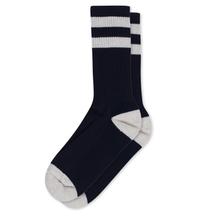Klitmøller Striped Merino Socks navy-pastel grau von Klitmøller