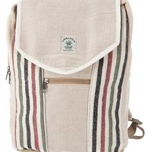 Ethno Hanf Rucksack gestreift - natur/multi