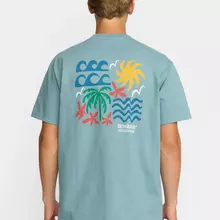 Revolution Printed Waves T-Shirt Herren blau von Revolution