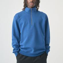 Cleptomanicx Ligull Classic Quarter Zip Estate Blue Pullover Herren blau  von Cleptomanicx