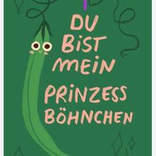 Postkarte Prenzessböhnchen Slinga Illustration von Slinga Illustration
