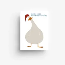 Gans liebe Weihnachten Postkarte von jungwiealt von jungwiealt