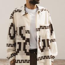 Wooden Store Native Marrone Camicia Hiroko Hemd Herren creme von Wooden