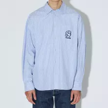 Dr. Denim Wes Shirt Hemd Gestreift Herren Hellblau von Dr.Denim