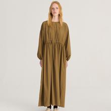 Bobo Choses Poplin Elastic Waist Dress Khaki Damen Maxi Kleid khaki von Bobo Choses
