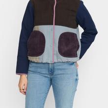 Selfhood Quilted Patchwork Jacket Blue Damen Steppjacke blau von Selfhood