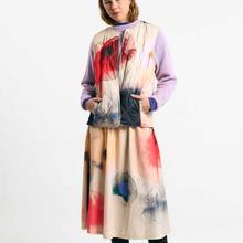 Suite13Lab Meda Vest Print Damen Steppweste Baumwolle beige rot von Suite 13