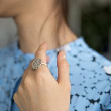Hammered Cirkel Ring Silber von ting goods