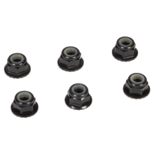 TLR 4mm Aluminium Stoppmutter mit Flansch Schwarz 6St.  TLR336000 von Team Losi Racing