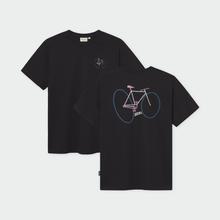 Dedicated Stockholm Wonky Bike T-Shirt Bio Baumwolle Shirt schwarz von Dedicated