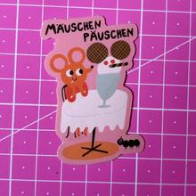 Sticker Mäuschen Päuschen von Slinga Illustration von Slinga Illustration