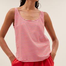 By-Bar Kid Stripe Singlet Damen Trägertop weiß-rot von by-bar
