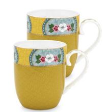 Tassen 2er Set Blushing Birds Gelb von Pip Studio