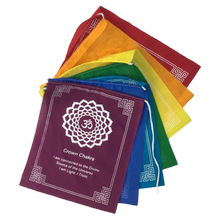 Tibetische Gebetsfahnen mit 7 Chakrasymbolen von Superior Arts