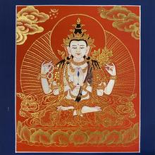 Thangka – Avalokiteshvara – 10x12cm von Karsang Lama