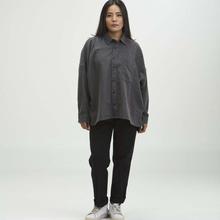 Arniko Tahira Flanellhemd Black Melange One Size Bio-Baumwolle schwarz von Arniko