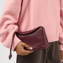 O MY BAG Sienna Mini Dark Cherry Soft Grain Leather Handtasche Leder kirschrot von O My Bag