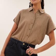 By-Bar Gold Barley Lurex Bluse Damen gold von by-bar