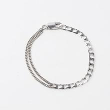 Armband Chain Mix Silver, Men Collection von Charlotte Wooning