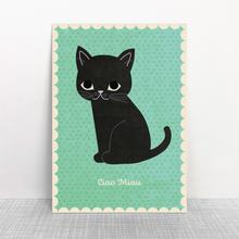 Monimari Postkarte Ciao Miau von Monimari