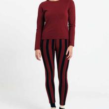 Suite13Lab Ulmo Leggings Stripe Brick Damen Hose schwarz rot von Suite 13