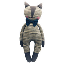 Stofftier Katze GIZMO – grau/blau von Sana Hastakala