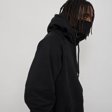 Cleptomanicx Mask Boxy Hooded Black Sweatshirt Herren schwarz von Cleptomanicx