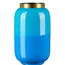 Vase Saigon, Lagoon Azure, blau gold Höhe 20 cm (Gr. S) von Gift Company