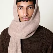Homecore Baby Hood Light Taupe Strickkapuze Unisex taupe von Homecore