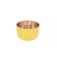 Windlicht Lemon Gelb Nudegold, S, Madras von Gift Company