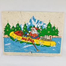 Grußkarte – Weihnachtsmann im Boot von Bhaktapur/UNICEF