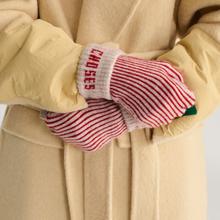Bobo Bobo Choses Merino Wool Stripes Knitted Gloves Unisex Handschuhe Merino braun von Bobo Choses